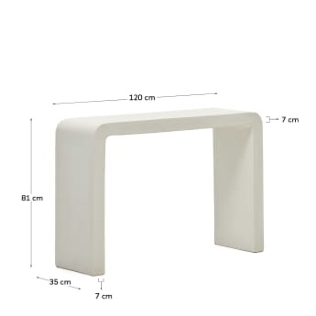 Консоль Aiguablava J0400014PR05 из белого бетона 120 x 80 см Консоль Aiguablava J0400014PR05 из белого бетона 120 x 80 см