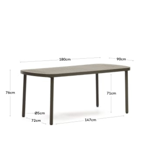 Садовый стол Joncols J0800007NN19 Зелёный 180 x 90 см