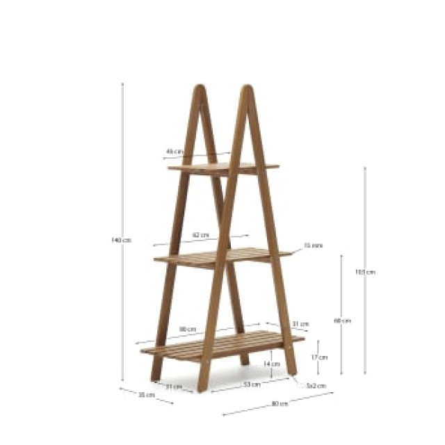 Уличный стеллаж Victora J2100001MM43 из массива акации 80 x 140 см