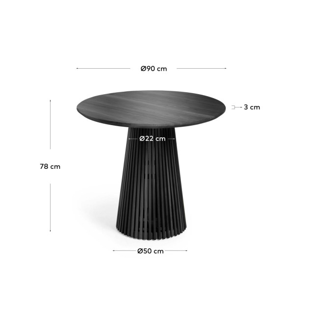 Круглый стол Jeanette T0300011MM01 Черный d=90 Круглый стол Jeanette T0300011MM01 Черный d=90