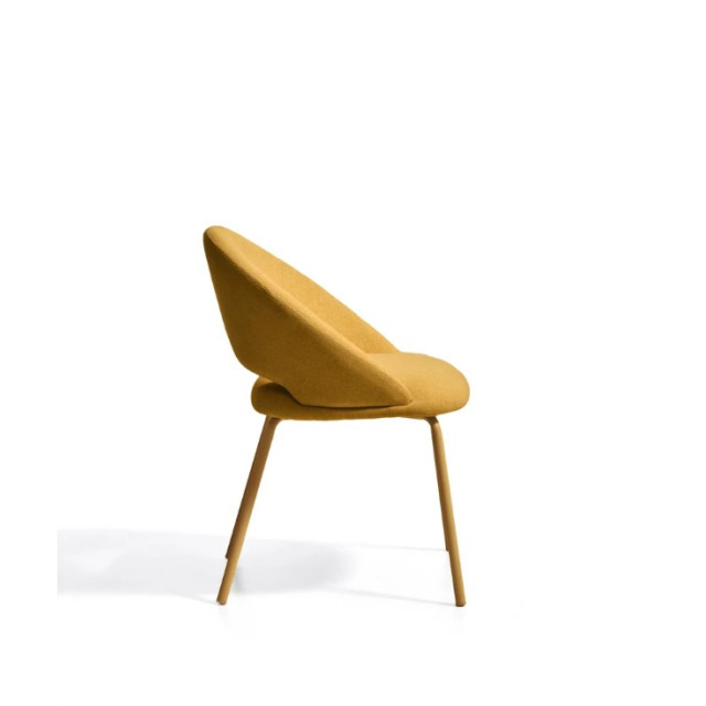 Стул Bonali C00486UP12UP11 обивка из горчичного шенилла, ножки из металла горчичного цвета