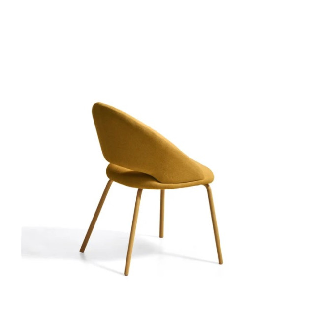 Стул Bonali C00486UP12UP11 обивка из горчичного шенилла, ножки из металла горчичного цвета