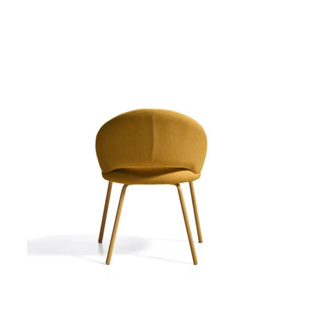 Стул Bonali C00486UP12UP11 обивка из горчичного шенилла, ножки из металла горчичного цвета