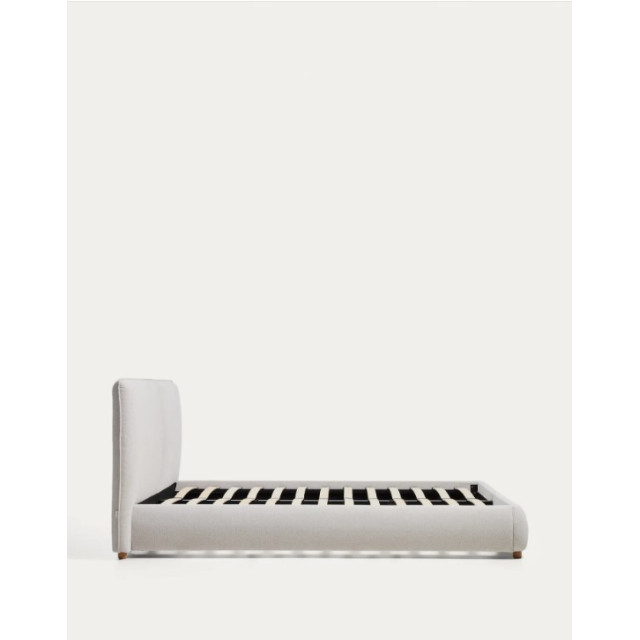 Ліжко Elerio N00135FA39 з оббивкою синелі кольору екрю 150 x 200 см