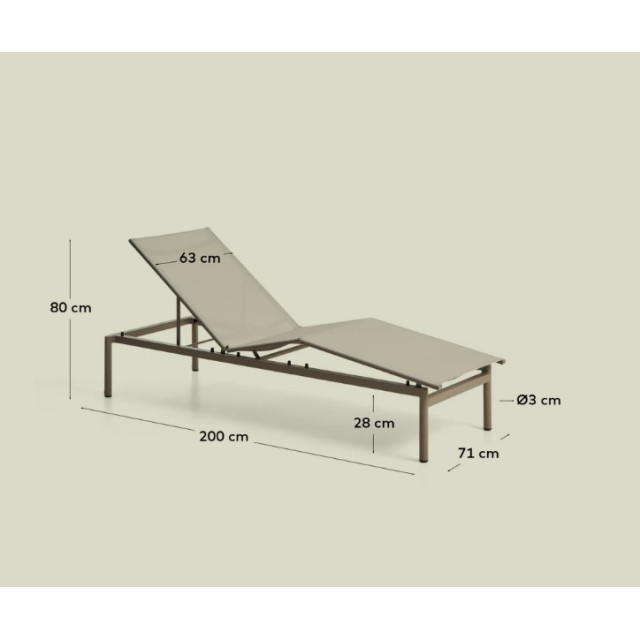 Шезлонг штабельований Lesina O00698TL12 колір тауп