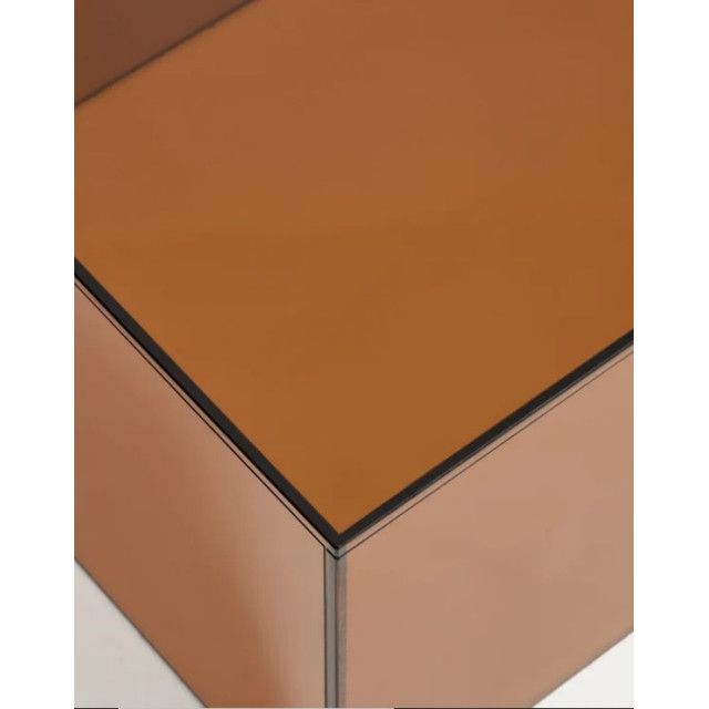 Журнальный столик Orlia T00539CR10 из коричневого закаленного стекла 110 x 50 см