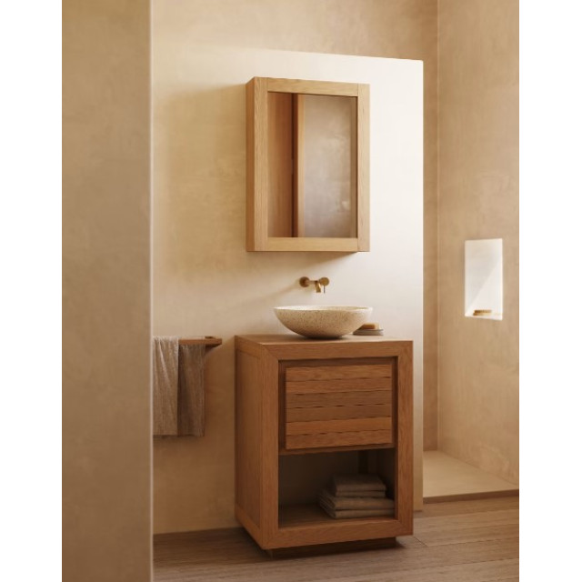 Тумба для ванной Saula M0800001MM46 из массива тикового дерева 60 x 45 см 