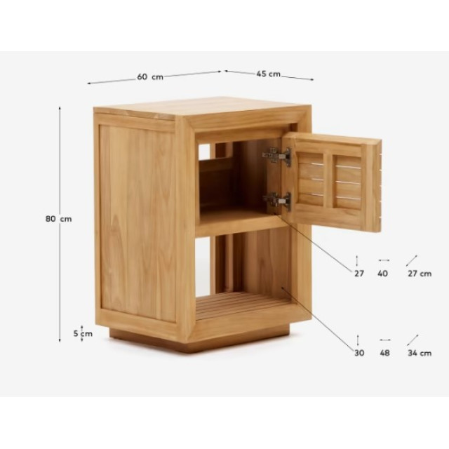 Тумба для ванной Saula M0800001MM46 из массива тикового дерева 60 x 45 см 