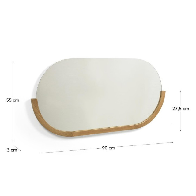 Зеркало Rokia 90 x 55 см AB0135M46 Бежевый