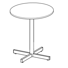 Круглий стіл для кафе Point BISTROT 70X65,6х73 см