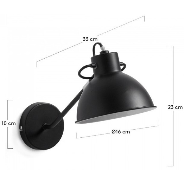 Лампа настінна ODALIS AA0132R01 Чорний