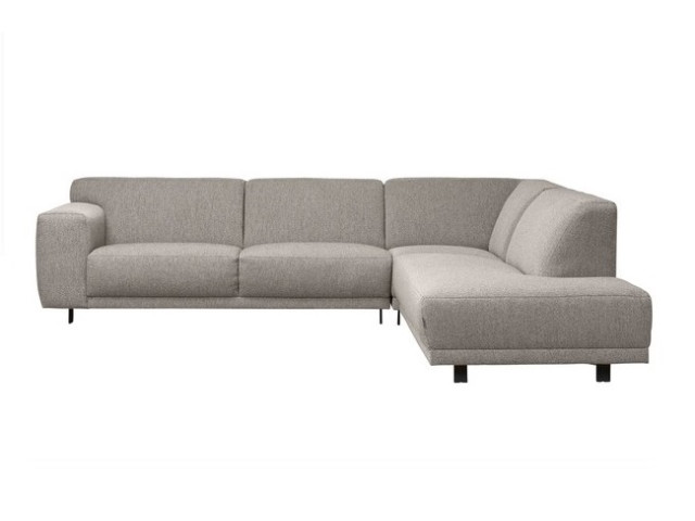Диван кутовий Furninova TREVI DEEP, 285x150, тканина / шкіра Сірий