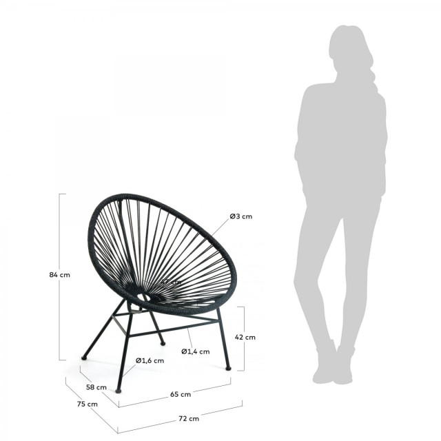 Крісло Samantha CC1216J01 Чорний