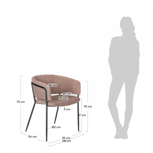 Стул KONNIE CC0297LN24 Розовый