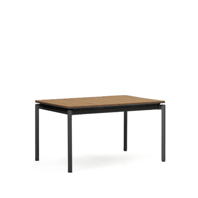 Розсувний вуличний стіл Canyelles J0200005MM46 з чорного алюмінію 140/240x90 см