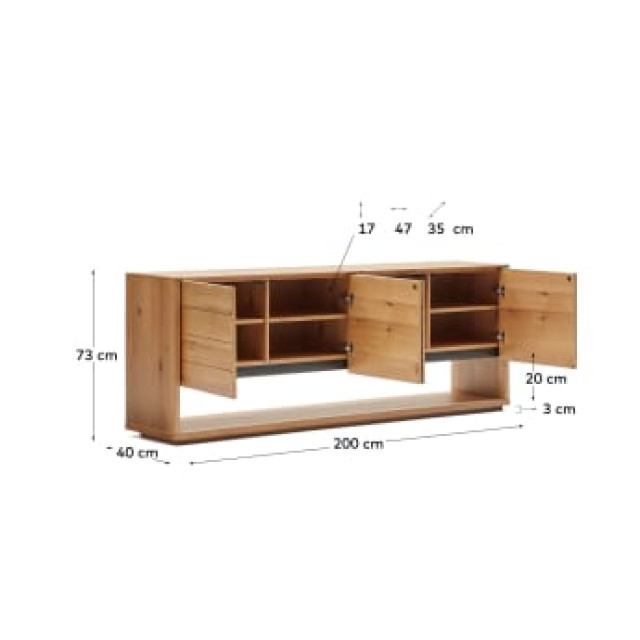 Комод 4-дверный Alguema M0100005MM40 200 x 74 см Комод 4-дверный Alguema M0100005MM40 200 x 74 см